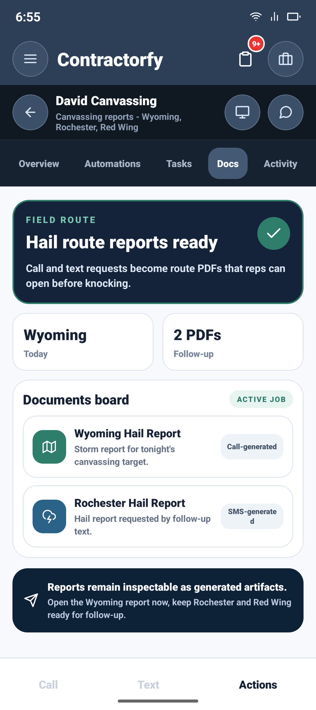 Storm Response Route Planning Contractorfy workflow